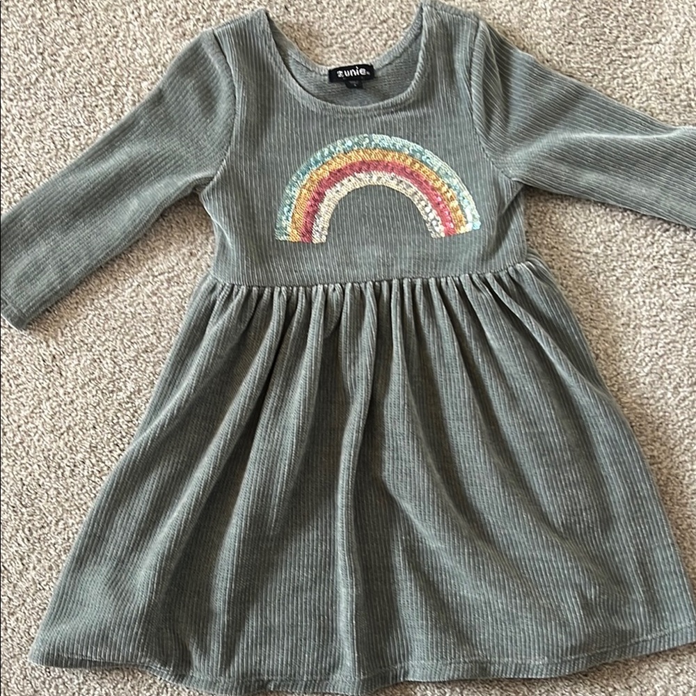 Sunice Kids Gray Rainbow Dress